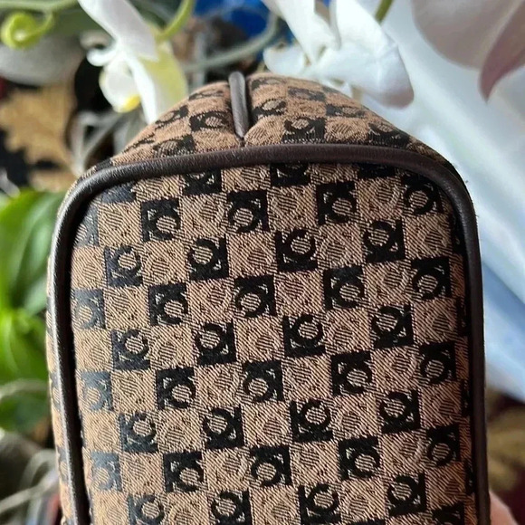 Liz Claiborne Vintage LC Monogram Handbag - Picture 3 of 13